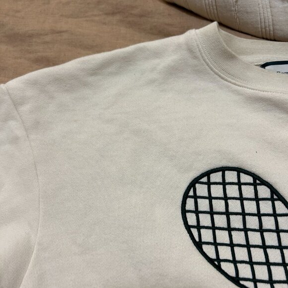 Recreational Habits Williams Cropped Crew in Cream - Picture 6 of 7